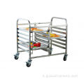 Carrello per teglie da forno Doubel Lines in acciaio inox